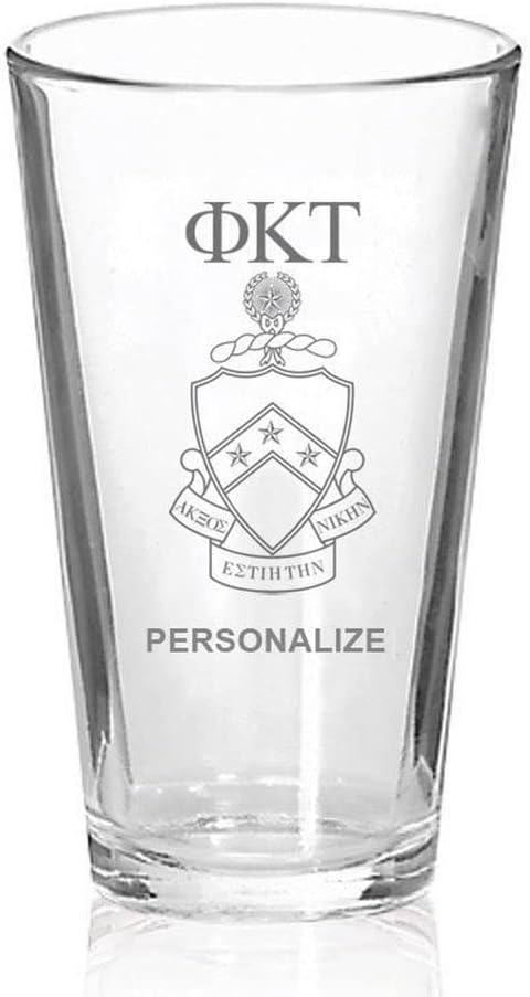 Greekgear Phi Kappa Tau Mixing Glass Transparent