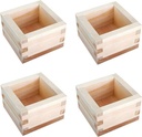 For 4 Pack Japanese 4 ounce Masu Wooden Sake Cup Hinoki Wood