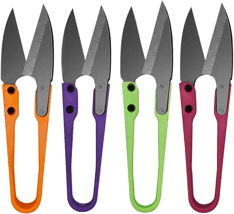 HAISHANG 4 Pack Bonsai Pruning Scissors, Small Pruning Shears, Bud and Leaf Trimmer, Yarn Thread Snips, Garden Plants, Gardening Clippers Flower, Stainless Steel Pruners Trimmers Supplies