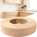 Edge Supply Brand Maple 7/8 inch X 25 ft Roll Preglued, Wood Veneer Edge Banding, Iron on with Hot Melt Adhesive, Flexible Wood Tape Sanded to Perfection. Easy Application Wood Edging.