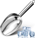 Ice Fishing Scoop，Kitchen Ice Scooper for Ice Maker,Stainless Steel Small Ice Scooper for Freezer，Kitchen Gadgets Cookie Flour Pet Dog Food Scoop - Send Goods from Local Warehouse