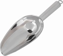 Stainless Steel Ice Scoop Food Scoop Multifunctional Shovel for Kitchen Bar Party Premium Material Anti Wear Durable Elegant Design Mirror Polish Surface (18OZ)