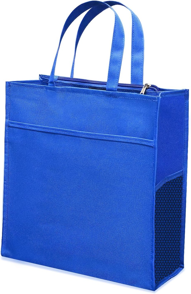 MoMbod Oxford Cloth Music Handbag, Reusable Zipper hook and loop Grocery Shopping Bag, Shoulder Book Tote Bag Gift for Kids