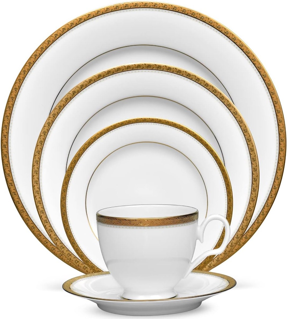 Noritake Charlotta Gold 5-Piece Place Setting, Service for 1