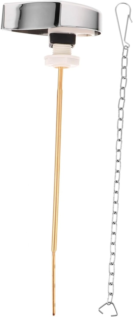 Toilet Flush Handle Lever Replacement Sturdy Left Side Flush Lever for Vintage Toilets with Convenient Lock Chain Reliable Water Outlet Handle for Hotels and Home Use