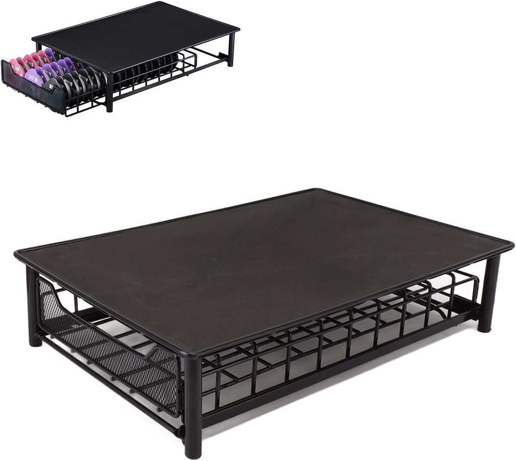 ZJchao Coffee Pod Storage Drawer Coffee Capsule Organizer Holder for 60 Pods with Easy Open Sliding Drawer Space Saving Design for Kitchen Office (Black)