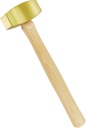 C&T 2 Pound Solid Brass Non-Sparking Hammer with Hickory Wood Handle,Non Marring Non Sparking,2lb