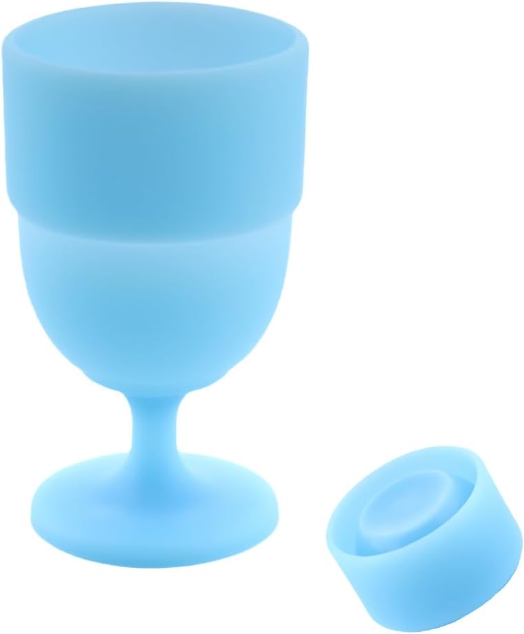 Portable Collapsible Silicone Wine Glasses Travel Camp Wine Glasses for Picnic Indoor Outdoor, Reusable, Capacity 6.76 Oz