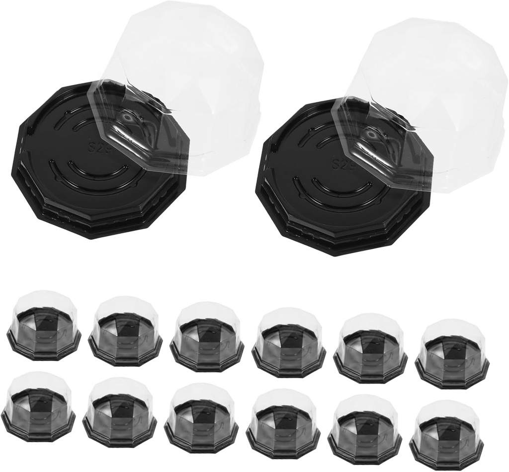 Diamond Shape Boxes with Lid 100 Pcs Set Cake Mousse Packaging Holder Food Grade Waterproof Stylish for Parties Celebrations