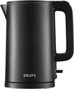 KRUPS 1.5L Electric Kettle Stainless Steel Cool Touch Interior, Fast Boiling, One Cup in 80 Seconds, Double Wall, Auto Off, Keep Warm, Hot Water Kettle Electric, Cordless, Black