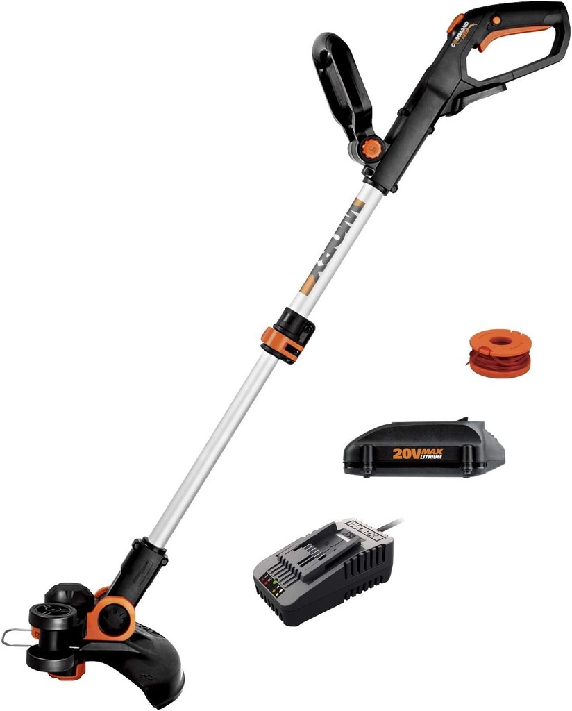 Worx String Trimmer Cordless GT3.0 20V PowerShare 12" Edger & Weed Trimmer (1) Battery & Charger Included WG163.8