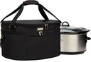 HOMEST Slow Cooker Bag for Crock-Pot 6-8 Quart, Insulated Travel Carrier with Easy to Clean Lining, Carry Case with Top Zip Compartment and Utensil Pocket