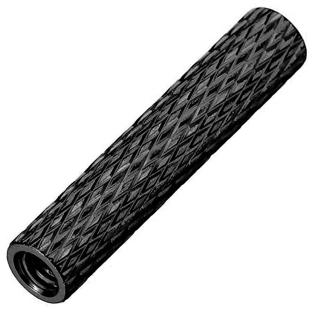 100pcs M2X25 OD=4mm Aluminum Knurled Standoffs Aluminum Rods Connecting Column Spacer for RC Drone Quadcopter (M2X25 OD=4mm,Black,100)