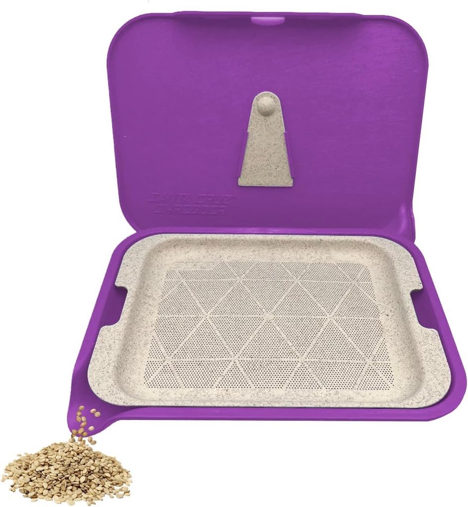 Santa Cruz Shredder Tray Kit With Spout For Easy Filling Smooth Rounded Edges - Small (Purple)