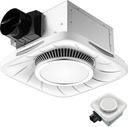 Bathroom Exhaust Fan with 11W 6000K LED Light Combo, 110 CFM 45W Household Ventilation Fans, 420Lm Nightlight & 1.5 Sone Quiet Bath Vent Fan for Home Shower with Metal Housing, Ceiling Mount