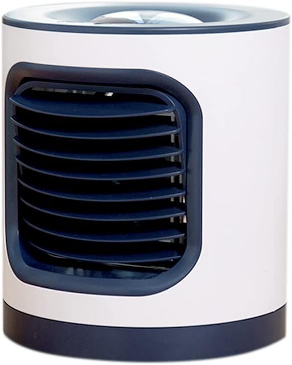 Mini Air Conditioner, 3 Speeds Portable Evaporative Air Conditioner, 4 in 1 Portable Air Conditioners/Humidifier/LED Light for Room Bedroom Office Home Car Tent