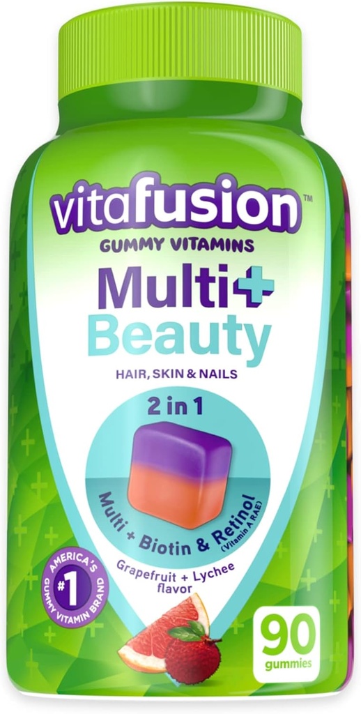 [BRSW2AD3BEFQ23AY] Vitafusion Womens Multivitamin Gummies, Multivitamin for Women, Berry Flavored Daily Vitamins, 90 count