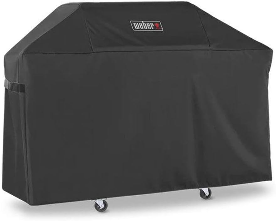 Weber Premium Outdoor Grill Cover, Water-Resistant, Compatible with Genesis 300 Series Gas Grills, Black