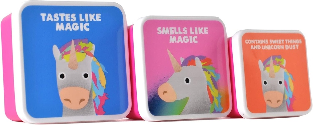 Jolly Awesome Set of 3 Lunch Boxes - Unicorn
