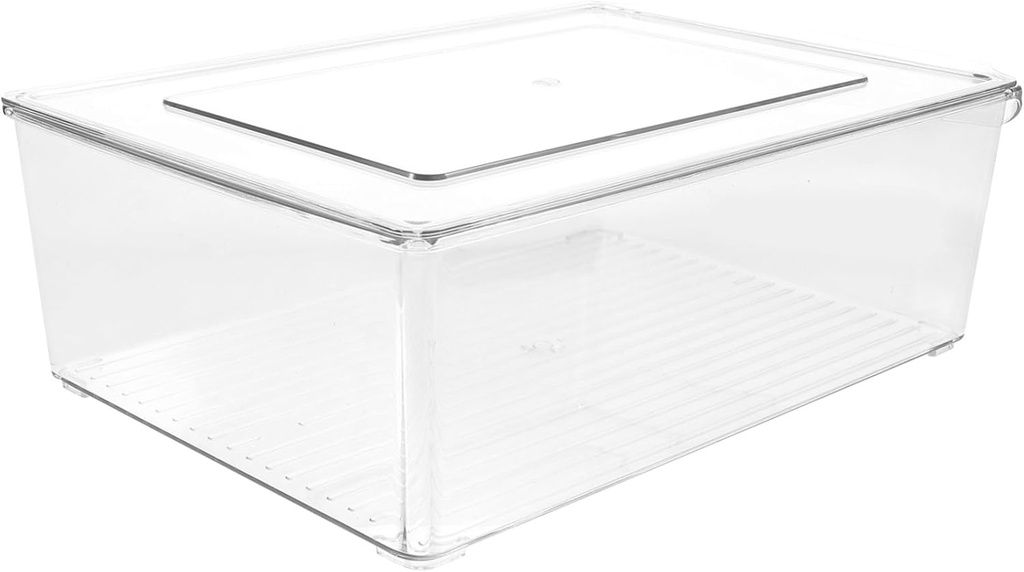 Dough Proofing Box for Bread Food-Grade Plastic Refrigerator Organizer Airtight Container Lid for Kitchen Storage Suitable for Home Use and Food Preservation
