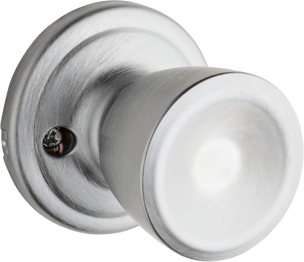 Kwikset 788A Signature Series Abbey Single Dummy Door Knob, Satin Chrome