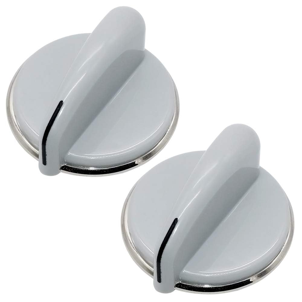 prime&swift WH01X10462 Dryer Control Knob with Reinforced Metal Ring (2Pack) Replacement fit for GE Dryer Knob WH01X10309,AP4485269,Grey