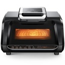 7-In-1 Air Fryer Indoor Smokeless Grill - 1750W Electric Air Grill Combo with Bake, Roast, Broil, Dehydrate – Includes Smart Thermometer and Viewing Window, 4QT Capacity