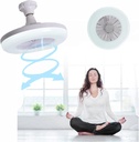 Ceiling Fan, Modern LED Flush Ceiling Fans，E27 Hidden Ceiling Fan，Best Ceiling Fans Lamp for Bedrooms, 30W White Light, Diameter 26CM Fan Lights (Power : 110V, Size : with Base)
