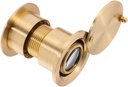 Brass Door Viewer with Heavy Duty Privacy Cover Door Thickness Clear Optical Lens for Home Office Hotel Security -pry Cat