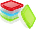 GLEAVI 4pcs Reusable Plastic Sandwich Containers Versatile Toast Bread Box for Lunch Snacks and Meal Prep for School Work Camping and Fitness Color