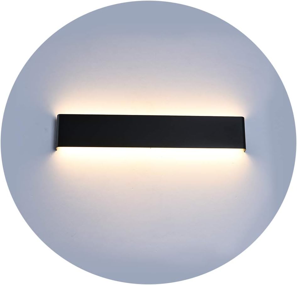 Ralbay 24 inch LED Wall Sconce Lighting, 20W Black Vanity Lights for Bathroom Vanity, Matte Black Modern Warm White 2700-3200K