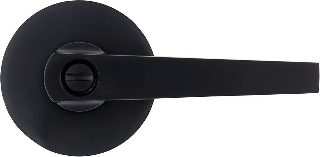 Brinks - Lexa Home Bathroom Bedroom Privacy Locking Door Lever, Matte Black - Indoors Bed Bath Home Privacy Locking Door Lever Easy Open Hands-Free