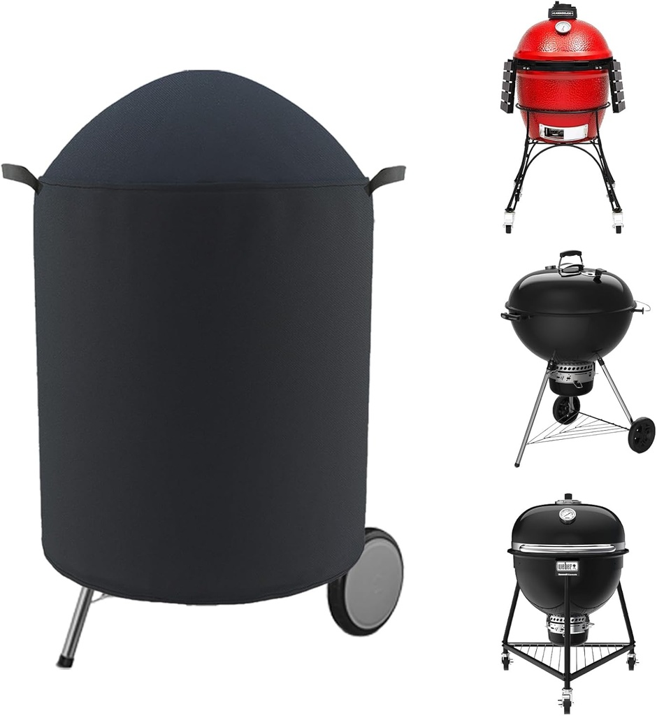 Large Grill Cover Suitable for Weber Master Touch Charcoal Grill 26",Weber Summit Kamado E6 Charcoal Grill, Kamado Joe Classic Joe I Premium 18" Grill Model KJ23RH,Storage Bag Included 36"D