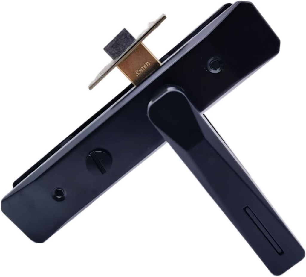 Lock Door Lock Handle Door Handle Lock. Black Toilet Door Handle Lock Simple Bathroom Lock Plastic Handle Simple Accessories Door Handle Door Lock 1Pcs(35 Locking tab)