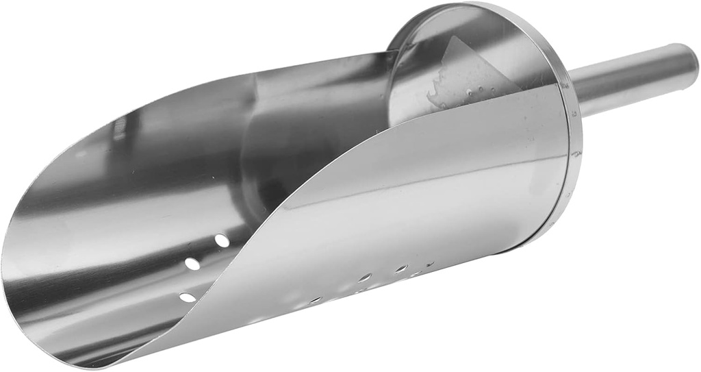 Stainless Steel Ice Scoop Heavy Duty Multi-Functional Scoop for Ice Flour and Rice 11oz Capacity for Home and Kitchen Use