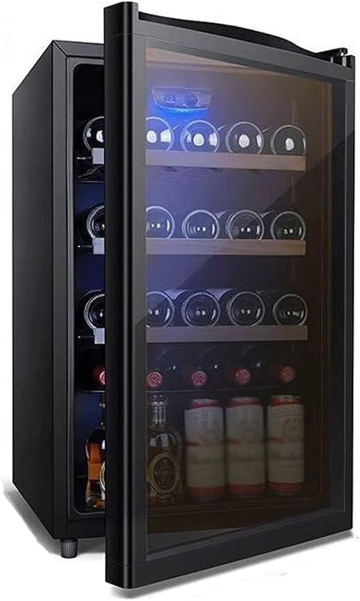 116L Compressor Wine Cooler Refrigerator, Large Freestanding Wine Cellar for Red, White, Champagne or Sparkling Wine | 41f-64f Digital Temperature Control Fridge Glass Door