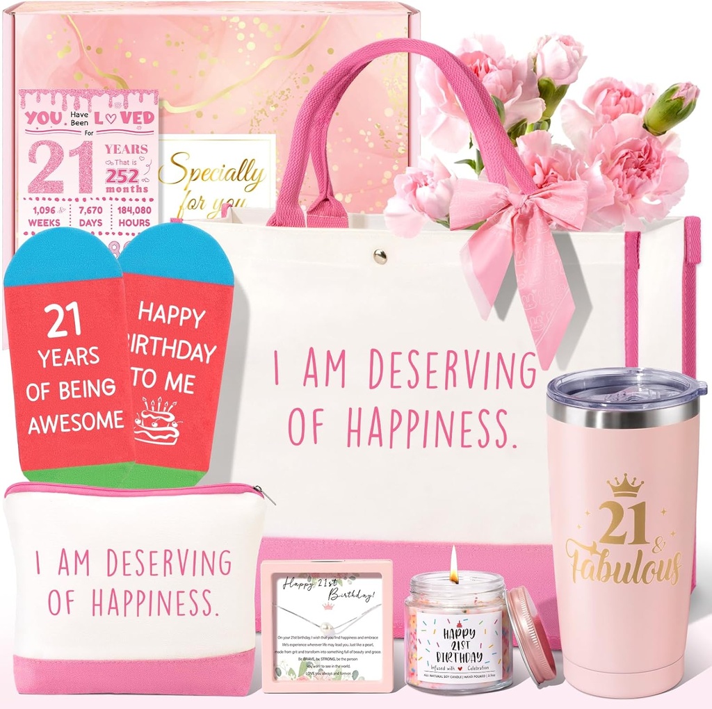 Suhctuptx Gifts for Women, Birthday Gifts w/Canvas Tote Bag