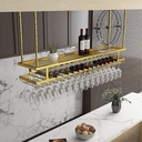 Vintage Home Decor Racks, 71" 79"Ceiling Wine Glass Rack, Adjustable Height Stemware Hanging Rack Hanger, Floating Wine Shelf, For Home, Storage Rack, Bar, Cellar, Cabine