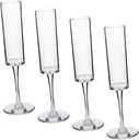 Unomor 4pcs Elegant and Flutes Wedding Party Bar Unbreakable Goblet Shot Glass