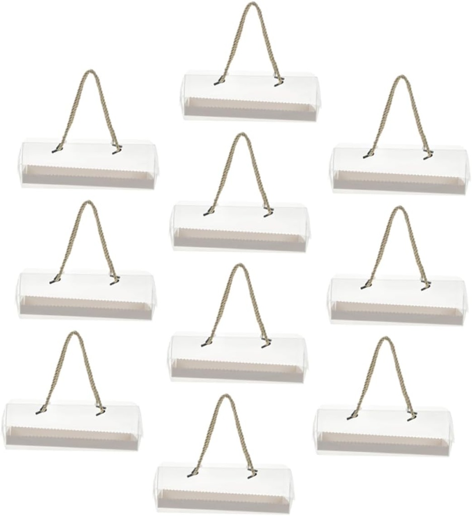 Alipis 10pcs Portable Cake Boxes Handle Packaging for Desserts for Weddings Birthdays and Parties