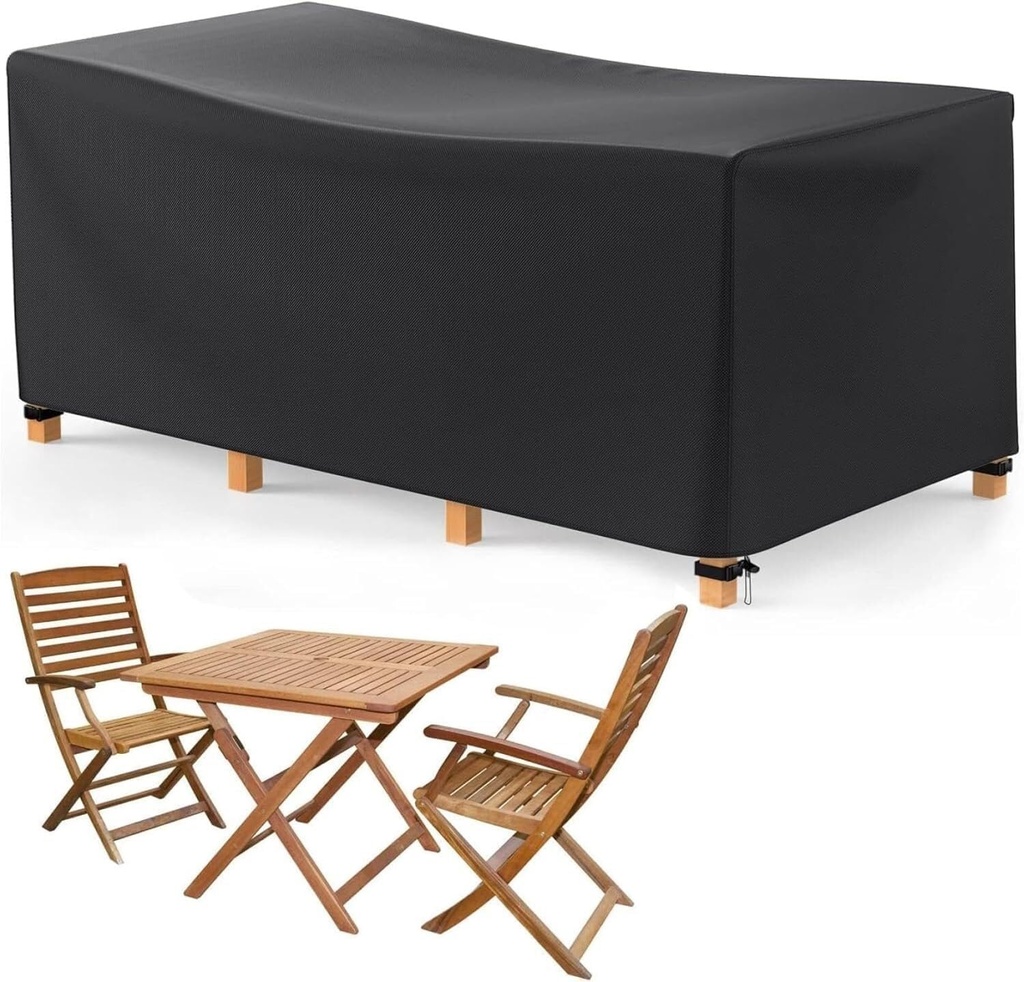 Garden Furniture Cover 115 X 115 X 70 Cm Durable Oxford Cloth Material Garden Dining Table Cover Large Rectangular Design Outdoor Furniture Protective Cover