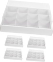 5pcs Compartment Cupcake Boxes Lid Lightweight Bakery Packing for Mousse Cakes for Parties and Events