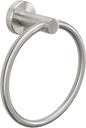 NearMoon Bath Towel Ring, Bathroom Hardware Accessories-Thicken Stainless Steel Hand Towel Holder for Bathroom, Modern Round Towel Hanger Wall Mounted (Brushed Nickel, 1 Pack)