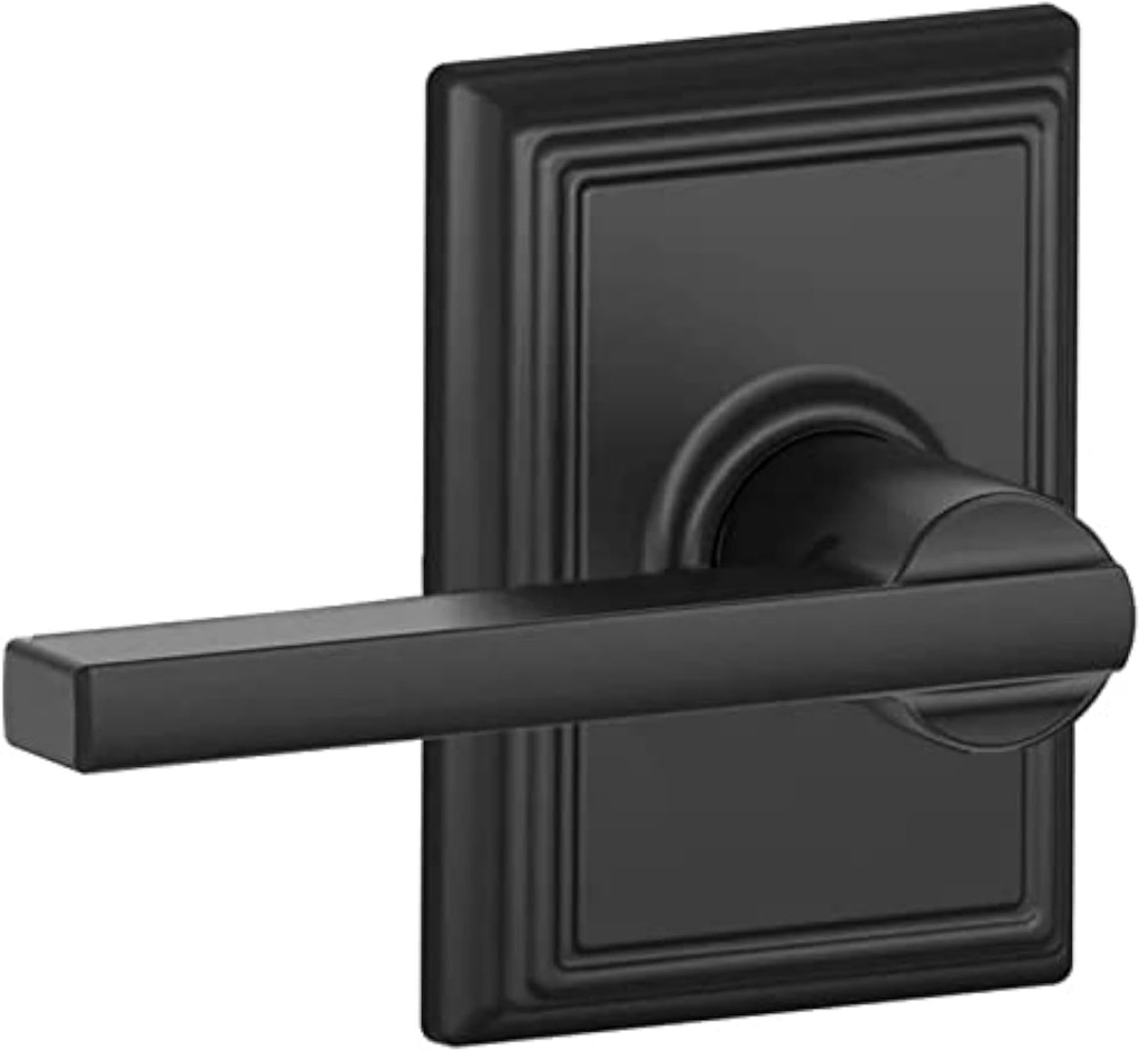 SCHLAGE F10LAT622ADD F10-LAT-ADD Latitude Reversible Passage Door Lever Set with Decorative Addison Trim