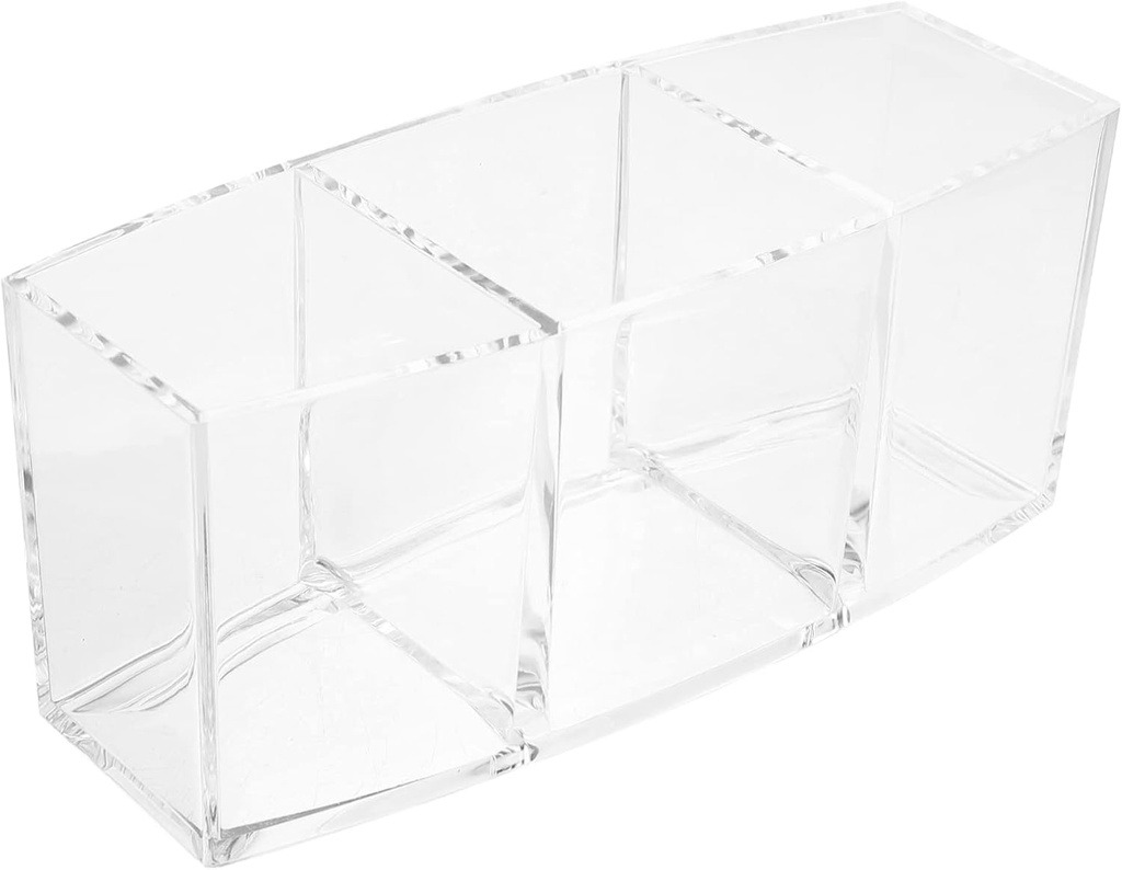 Kichvoe Transparent Compartment Storage Box for Coffee Capsules and Tea Bags Multi-use Organizer for Smooth Edges Modern Design Acrylic Holder