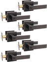 6 Pack Oil Rubbed Bronze Privacy Door Handles Interior, Vintage Square Door Levers, Heavy Duty Interior Door Knobs, Indoor Door Knobs for Bedroom or Bathroom
