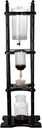 Cold Brew Maker Tower Iced Coffee Maker 2500ml Vertical Japanese Style Glass Container and Wood Stand 25 Cups With Slow Drip Technology and Bamboo Straight Frame for Home Office Drip Coffee Maker