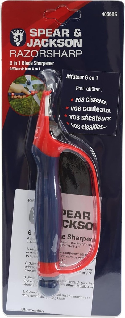 Spear & Jackson 4056BS Razorsharp 6-in-1 Sharpener for Pruners, Scissors and Knives