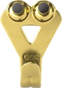 OOK 50616 Professional Picture Hangers, Art Hangers, Padded, Brass, Reusable Picture Hooks, 50lb (10 set)