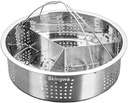Steamer Basket for Instant Pot Pressure Cookers Pots Accessories Steamer Basket with Egg Steamer Rack Steamer Divider (Steamer Basket+Divider)